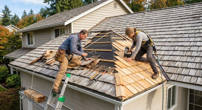 Cedar Shake Roof Repair in Hampton, NJ