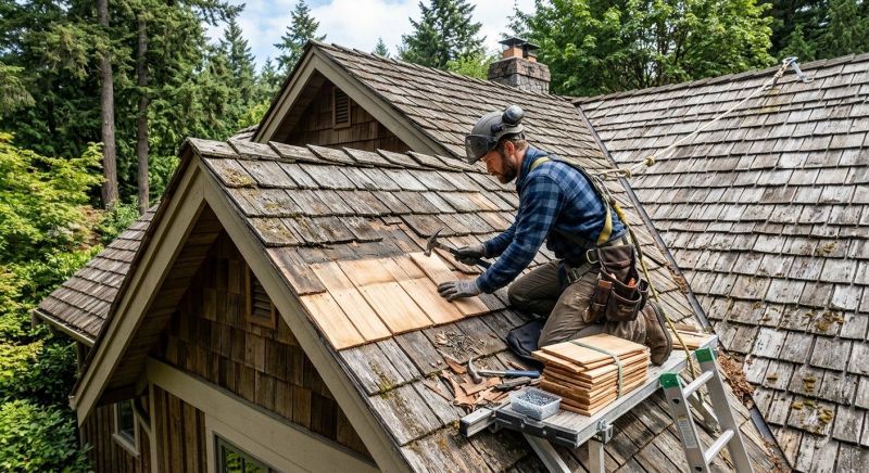 Cedar Shake Roof Repair in Warrington, PA