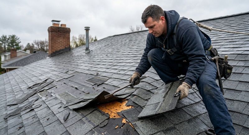Damaged Roof Replacement in Newtown, PA