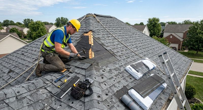 Hail Damage Roof Repair in Doylestown, PA