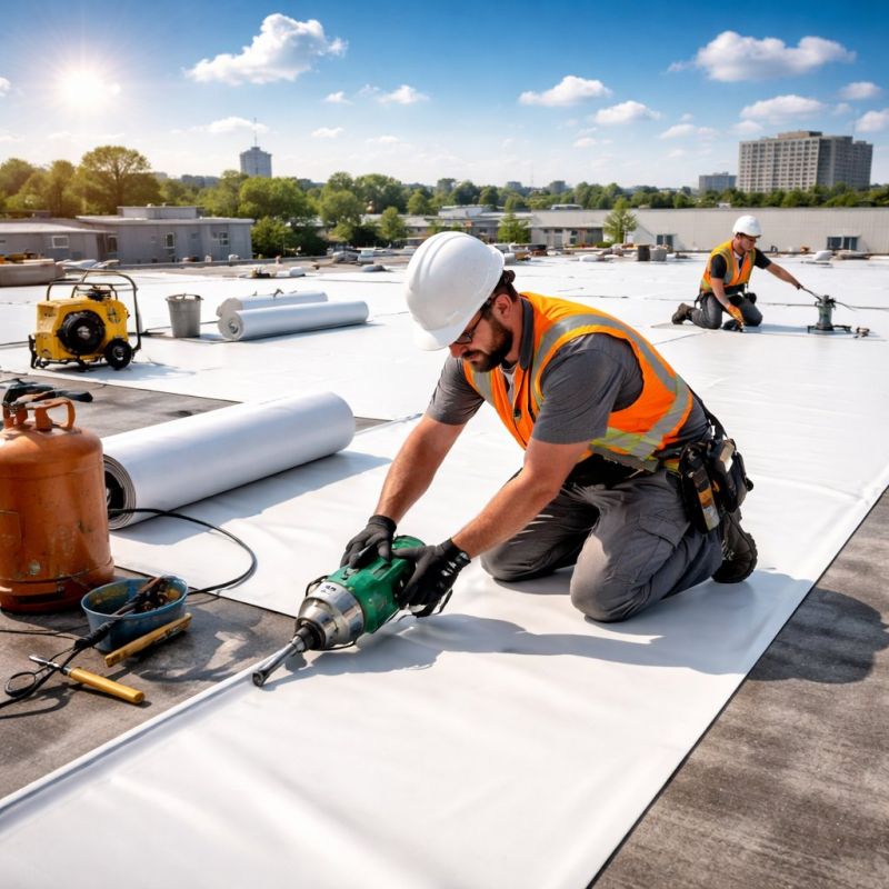 Single Ply Roof Installation in Somerville, NJ