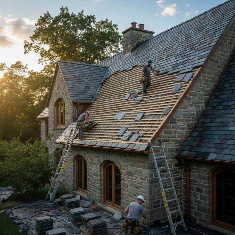 Slate Roof Replacement in Lebanon, NJ