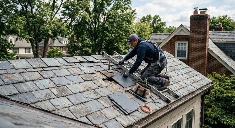 Slate Shingles Repair in Warminster, PA